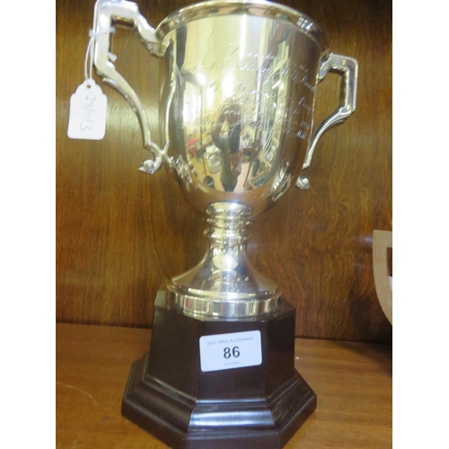 86 - Birmingham Silver Presentation Cup on stand, 12 troy oz.