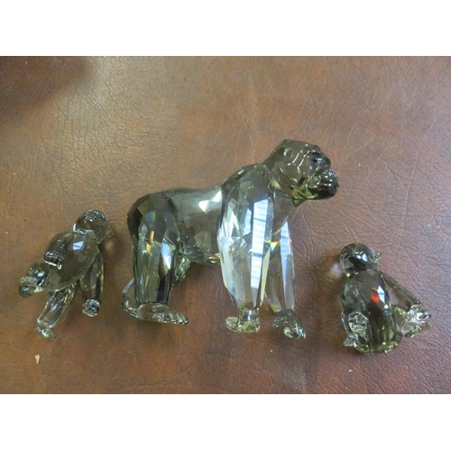 111 - Set of three Swarovski Crystal Figures 