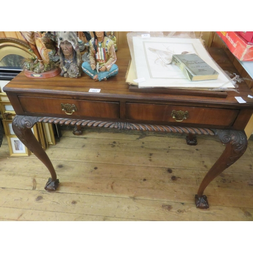 353 - Mahogany Two Drawer Hall Table