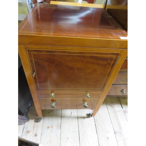 364 - Inlaid Mahogany Lift Top Cabinet