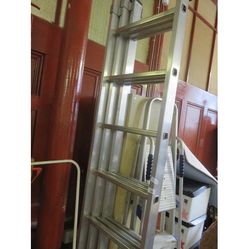 394 - Aluminium Three Part Ladder