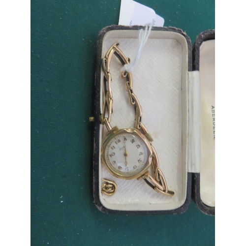 82 - Ladies 9ct gold cocktail watch