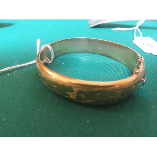 83 - 9ct yellow gold bangle 16.3gm