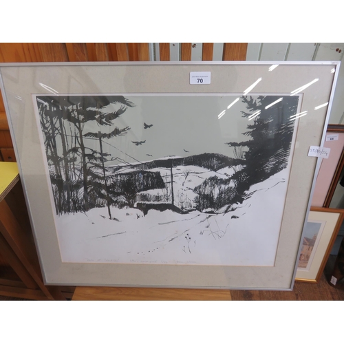 70 - Framed Screen Print, 