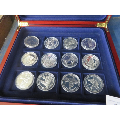 93 - Cased with various 20 Dollar Proof Silver Coins