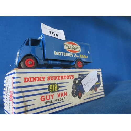 104 - Boxed Dinky Model 918, Ever Ready Guy Van