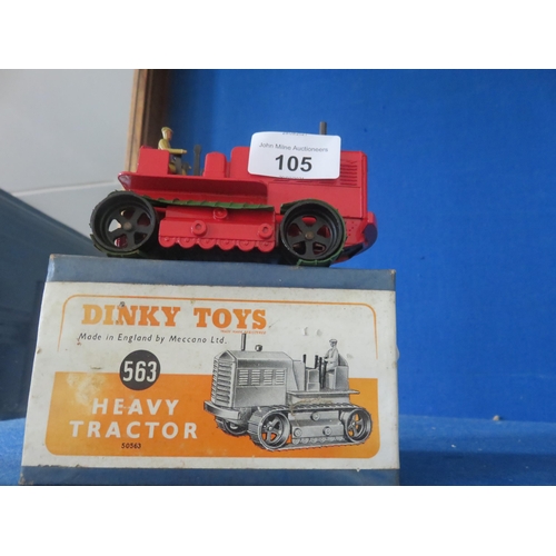 105 - Boxed Dinky Model 563, heavy Tractor