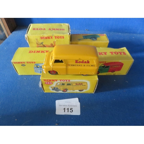 115 - Five various Boxed Model Dinky Vehicles