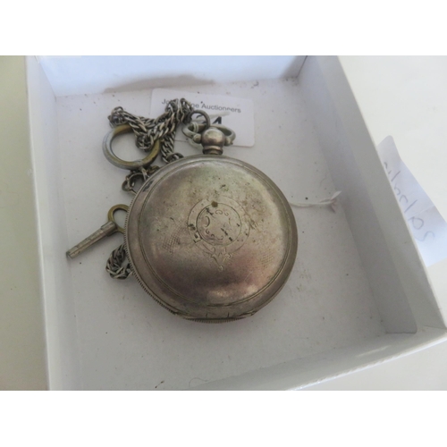 124 - Billodes Silver Hunter Turkish Market Pocket Watch