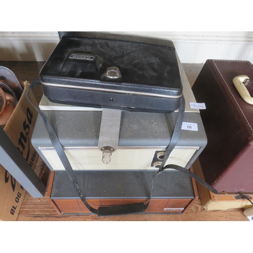 70 - Two Boxed Record Players Plus Camcorder