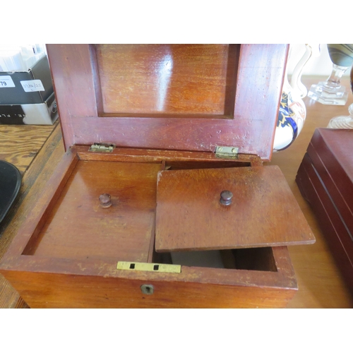 75 - Mahogany Tea Caddy