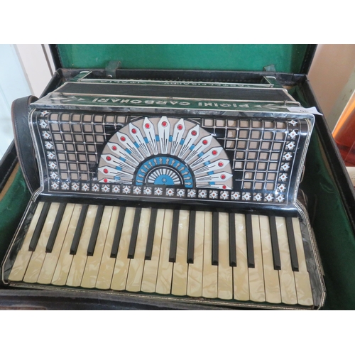 96 - Cased Picini Carbonari Accordion