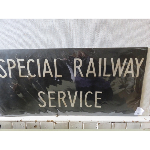 364 - Special Railway Service sign