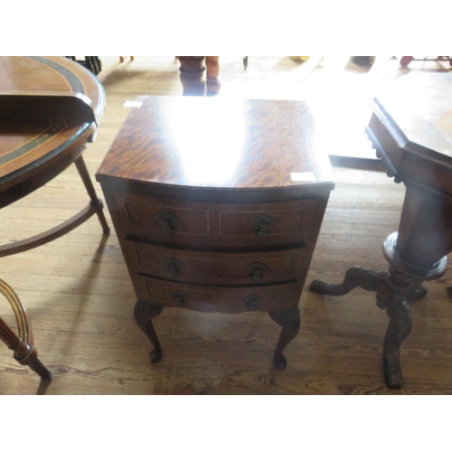 375 - Mahogany three drawer chest on legs