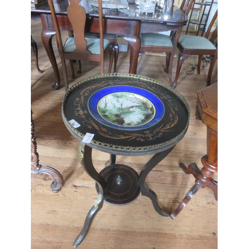 382 - Occasional Table with ceramic plate inserted