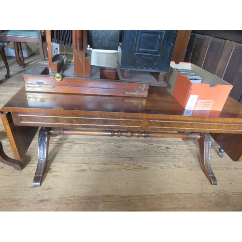 384 - Mahogany Drop Leaf Coffee Table