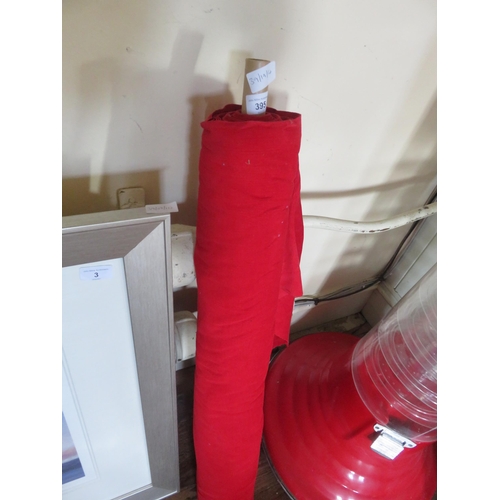 395 - Roll of Red Corduroy Material