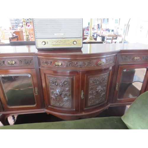 399 - Carved Mahogany and Glazed Sideboard