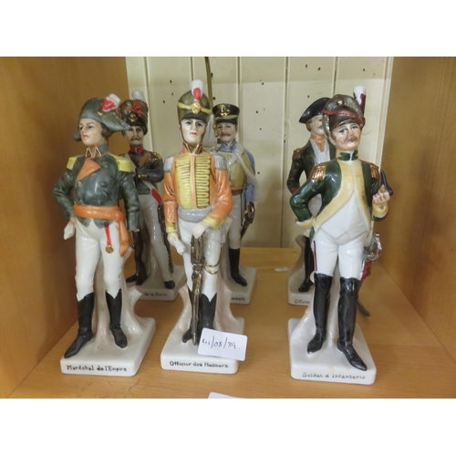 177 - Six Soldier Figures - some damaged