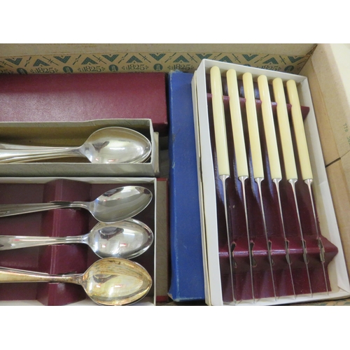 185 - Box of Boxed Cutlery