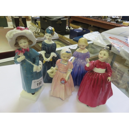 190 - Five Small Doulton Figures