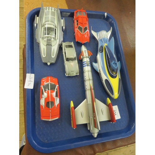 231 - Tray with Stingray Models and Cars