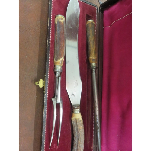 236 - Horn Handled Carving Set