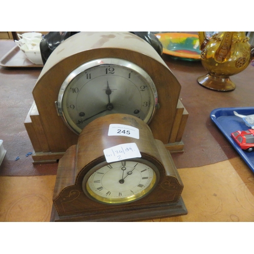 245 - Two Mantel Clocks, Jamieson & Carry and one other