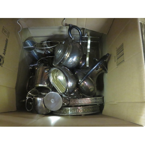 260 - Box of Plated Ware and Cutlery