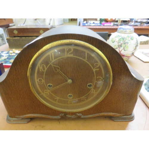 269 - Oak Mantel Clock