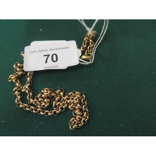 70 - 9ct Yellow Gold Chain 18.3g