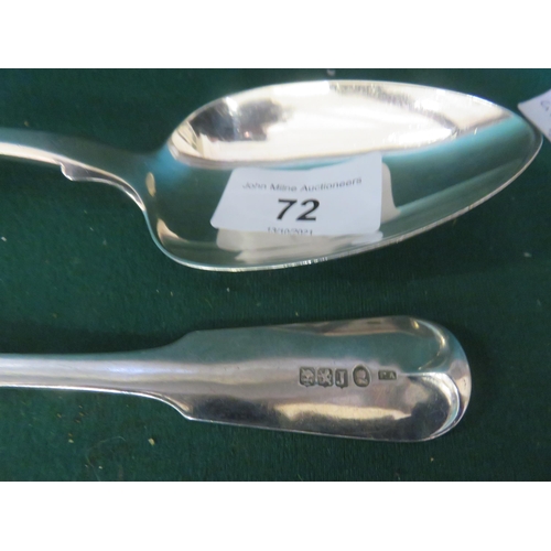 72 - Two Glasgow Silver Table Spoons