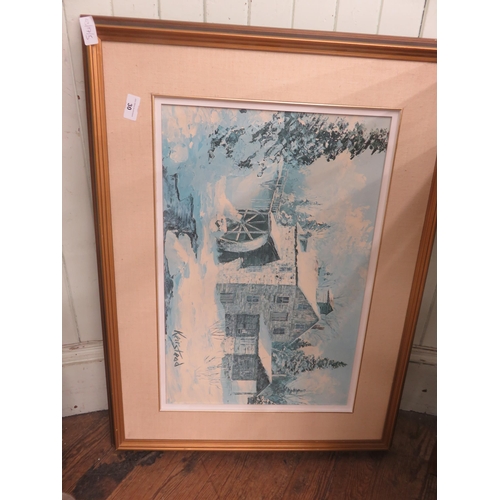 30 - Framed Picture of a Watermill