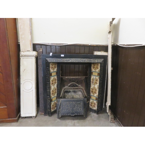 415 - Tiled Metal Fireplace