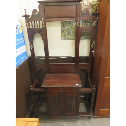 417 - Large Mahogany Hallstand with cupboard