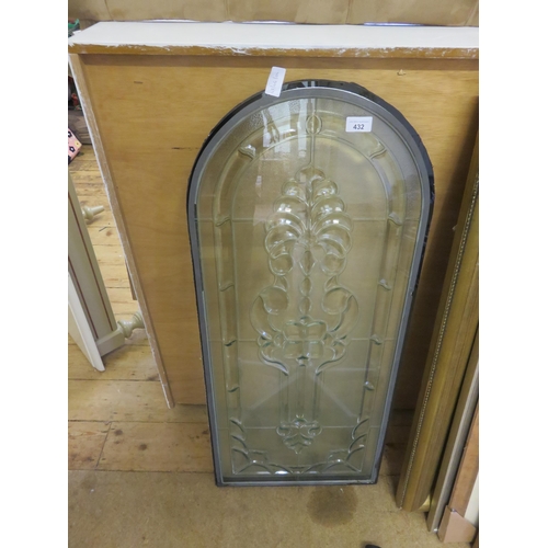 432 - Glass Arched Panel