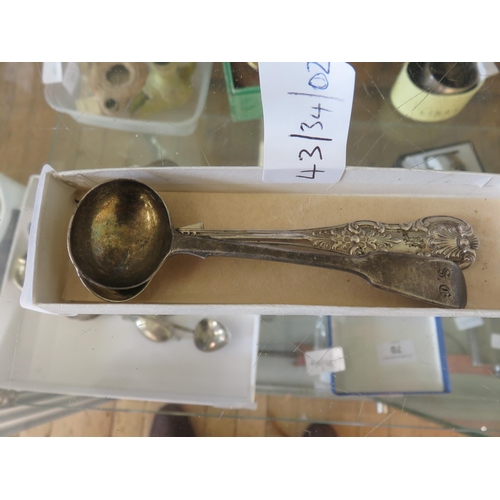 72 - Large Victorian Silver Condiment Spoon, Glasgow and London