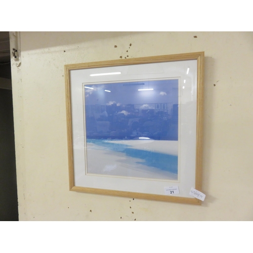 21 - Framed Modern Coastal Scene print - John Miller