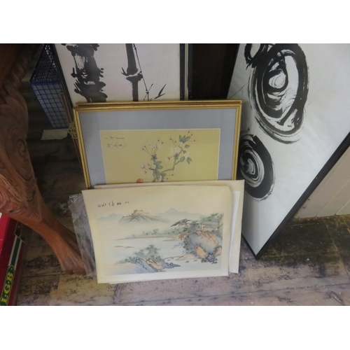 22 - Selection of Framed Oriental Pictures