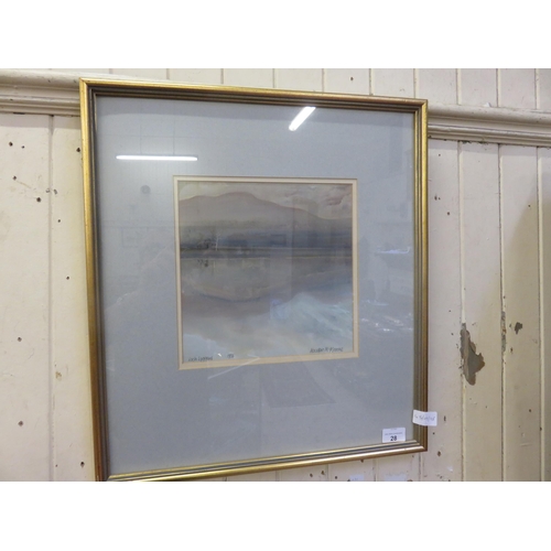 28 - Framed Pastel - Loch Laggan - Alisdair McMorrine - 1986  9.5 x 10 inches