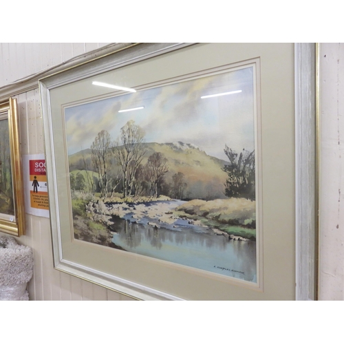 4 - Framed Watercolour - Yorkshire Scene - E. Charles Simpson