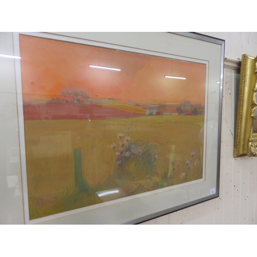 53 - Framed Pastel - Dusk -  Irene Halliday 20½  x 29 inches