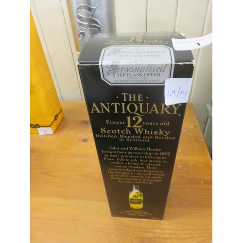 1 - The Antiquary 12 year old Blended Scotch Whisky 40% in sealed black card box