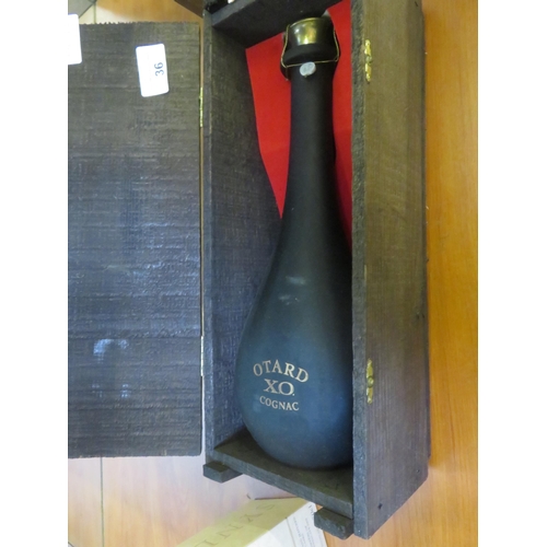 36 - One Bottle Otard XO Cognac in fitted wooden case