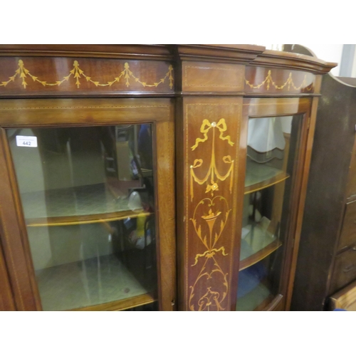 442 - Edwardian Inlaid Mahogany and Glazed Display Cabinet