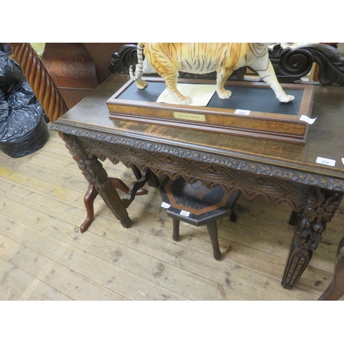 458 - Heavily Carved Oak Console Table