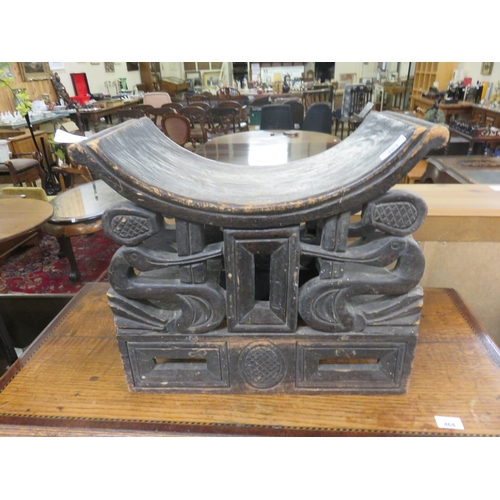 463 - Stained Wood Ethnic carved stool.