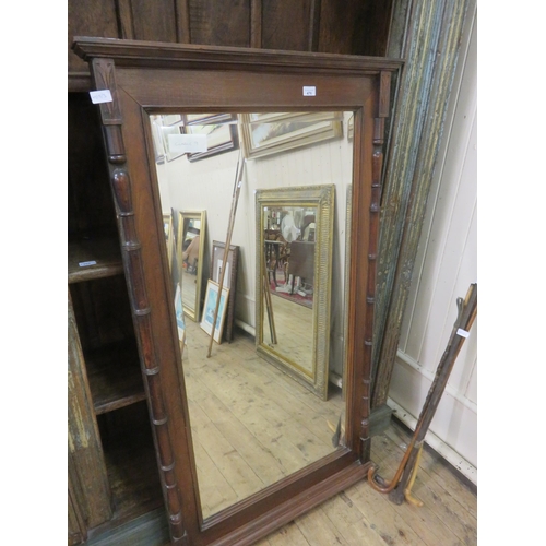 476 - Large Oak Framed Wall Mirror