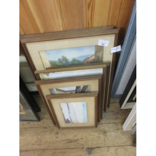 92 - Selection of Framed Watercolours