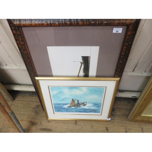 98 - Three Framed Pictures featuring Boats